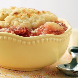 strawberry rhubarb cobbler