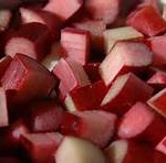 sliced rhubarb