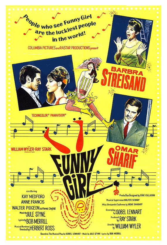 Vintage "Funny Girl" movie poster www.mytributejournal.com