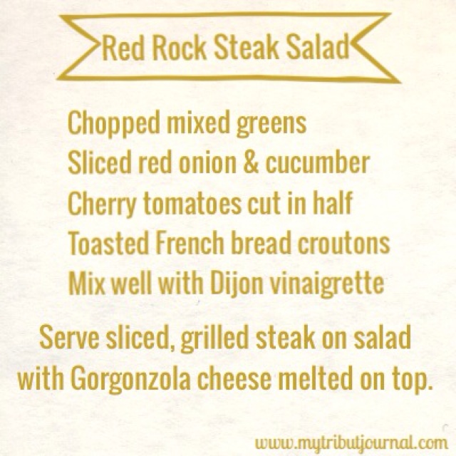 Red Rock Steak Salad www.mytributejournal.com