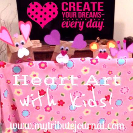 Heart Art with Kids! www.mytributejournal.com