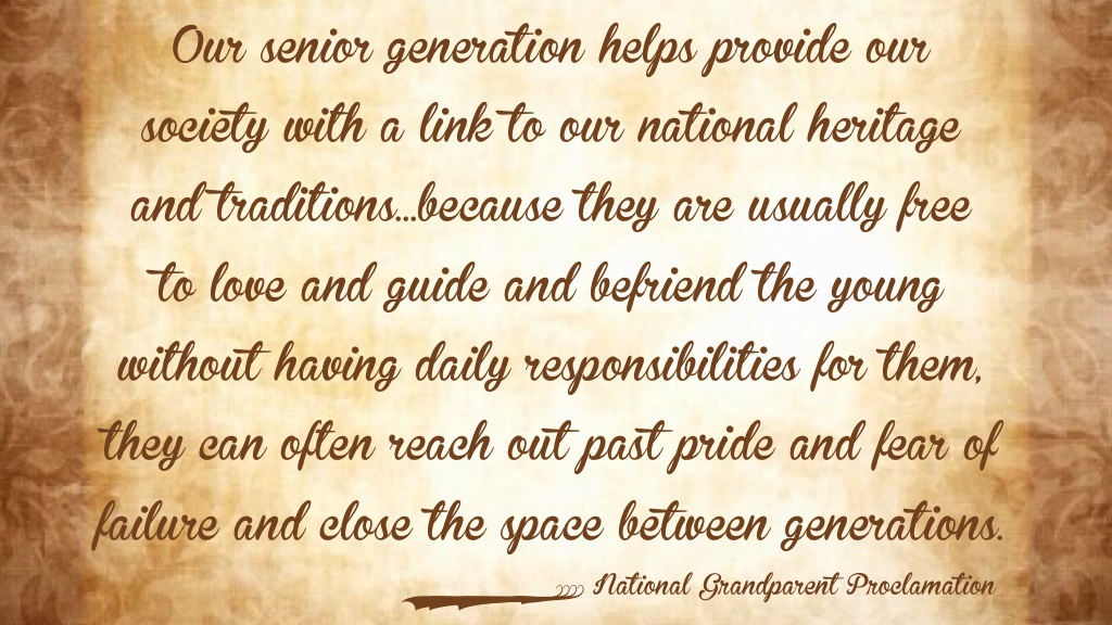 National grandparents Proclamation www.mytributejournal.com