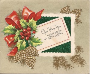 Vintage Christmas card www.mytributejournal.com 