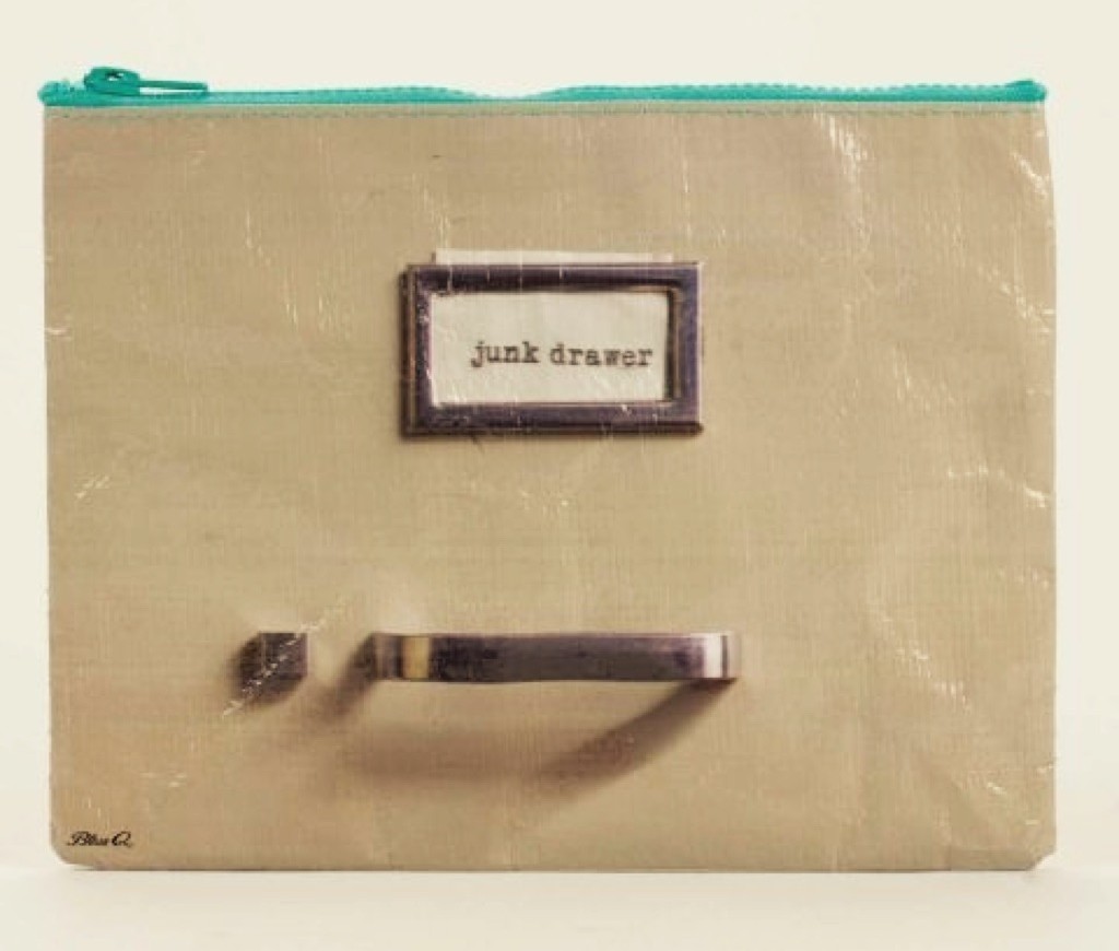 Junk Drawer Zipper Pouch by Blue Q.  www.mytributejournaol.com 