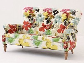 Anthropologie floral furniture.