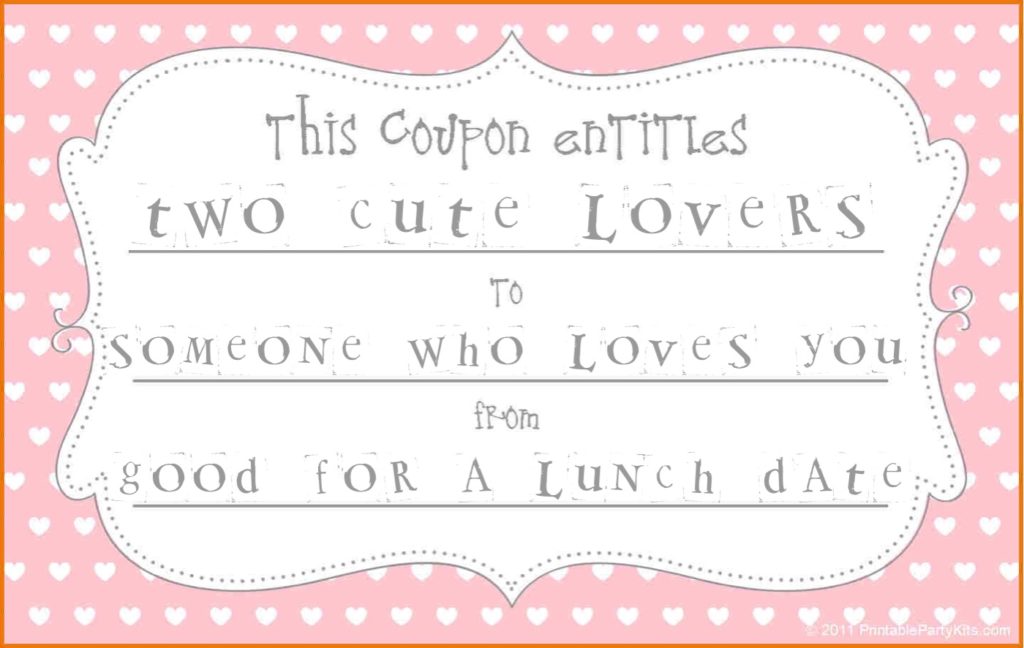 Valentine's Day coupon.