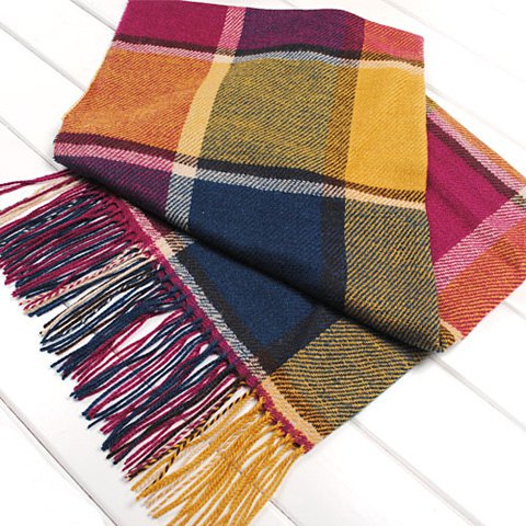 Fall plaid scarf.