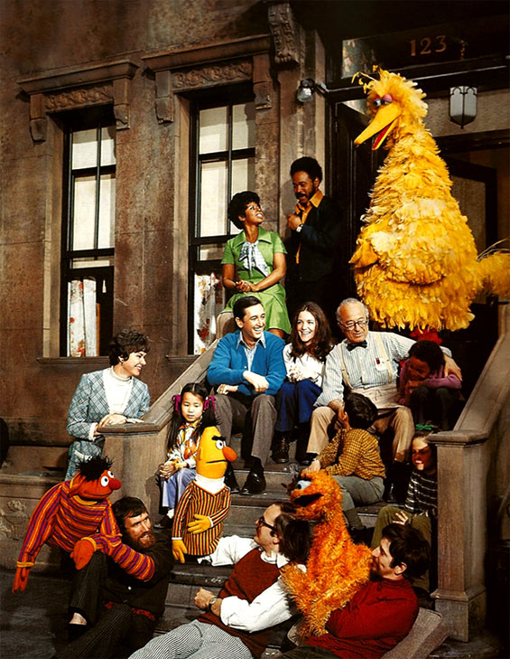 Sesmae Street with Jim Henson puppets.