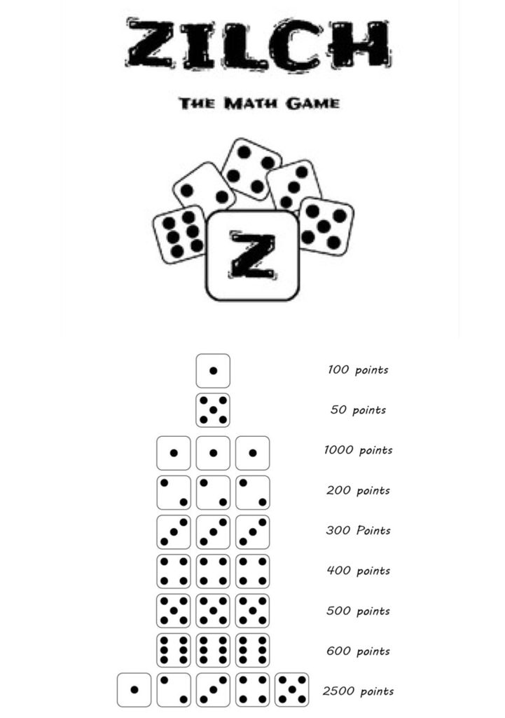 Zilch! Dice games for older kids.