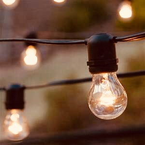 Patio string lights.