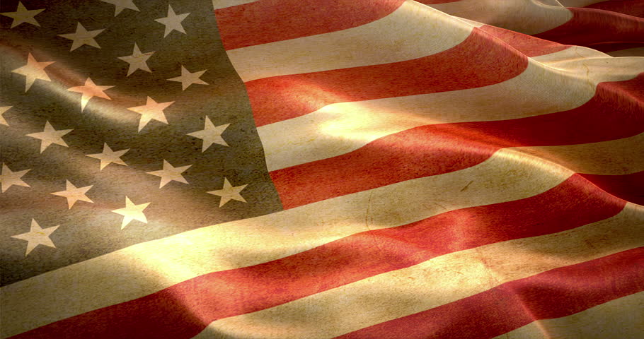 Vintage American flag.