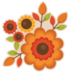 Fall flower clipart.