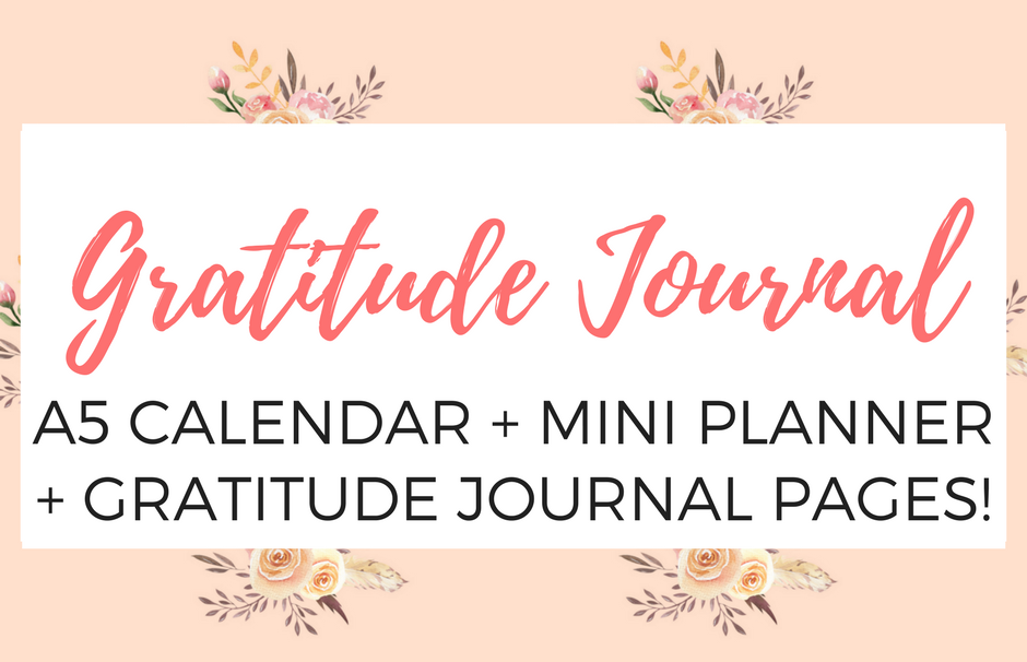 Gratitude journal calendar.
